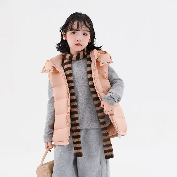 儿童羽绒马甲女童2025秋冬短款加厚保暖90绒男童羽绒服坎肩外套潮