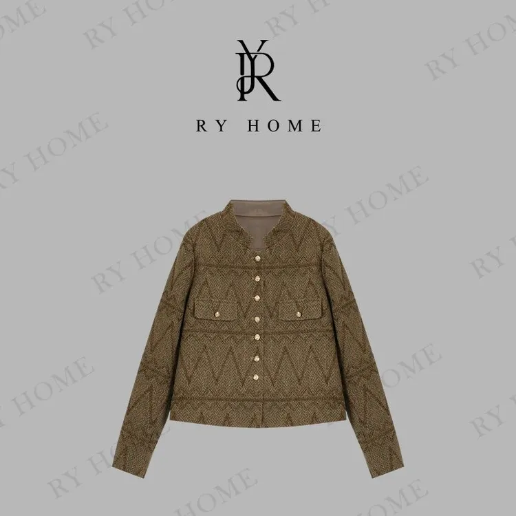 【容雨RYHOME】绵羊毛粗花呢小香风短款外套253W2430