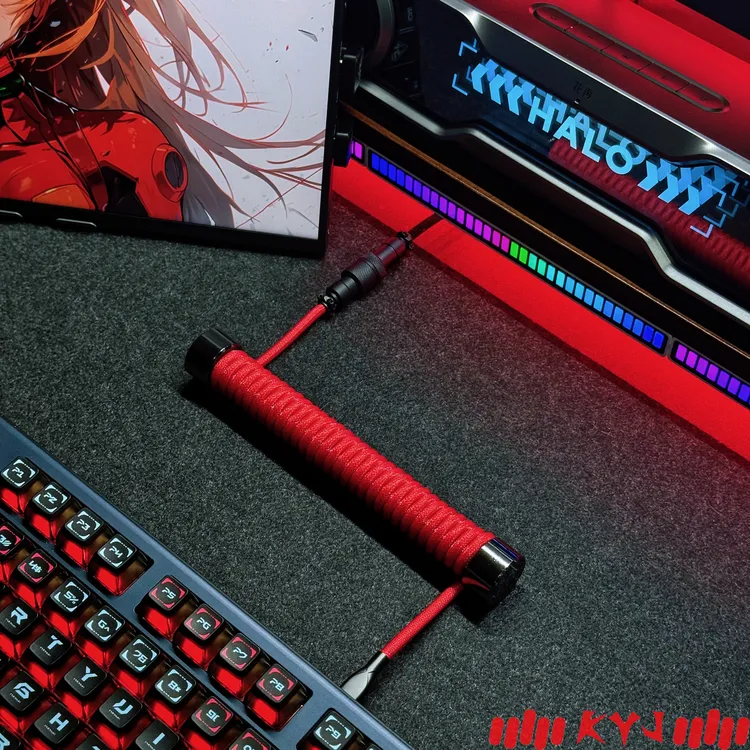 客制化航插线键盘数据线适用美加狮MAD60/68fire磁轴8K键盘type-c