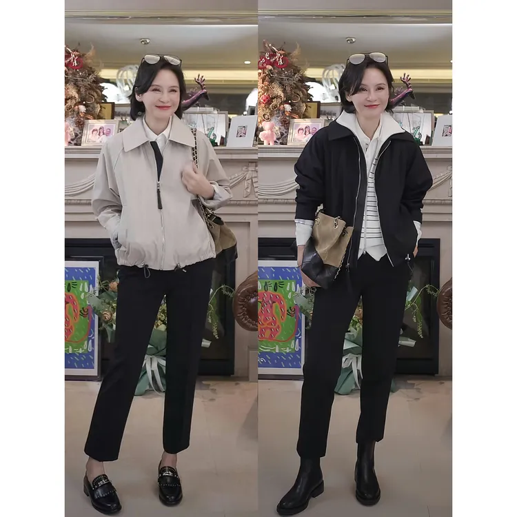 我是摩羯 英伦姐妹 防风锁温高密3D蓬松感气球下摆松紧秋夹克外套