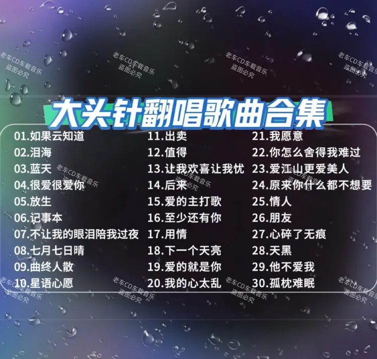 大头针歌曲合集 AI网络歌手 车载CD黑胶无损高音质光蝶音乐