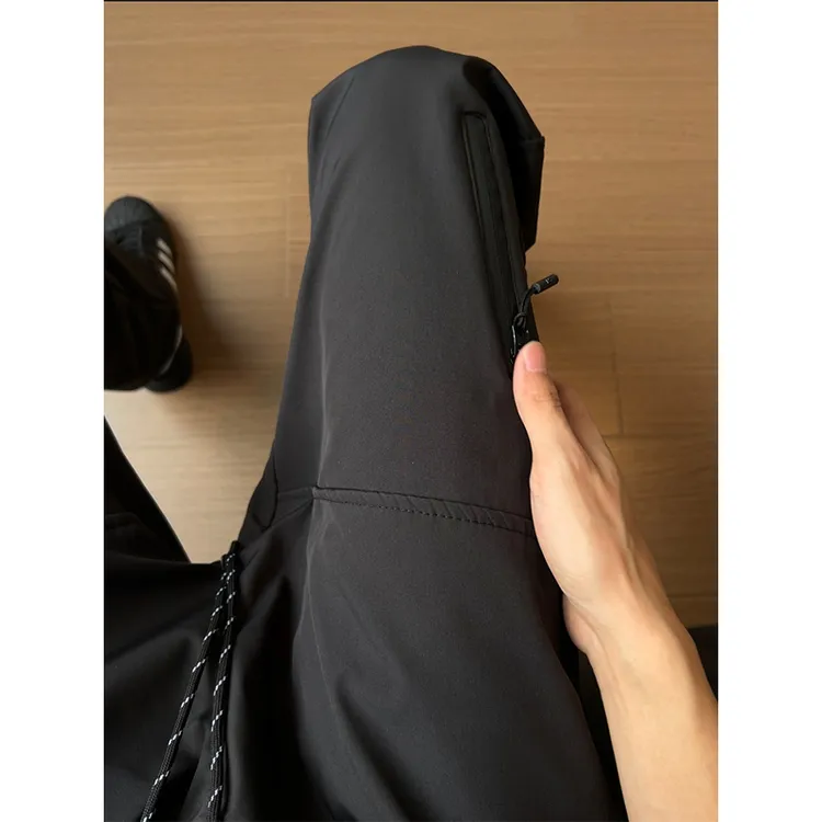 美式机能软壳冲锋裤男款秋季三防加绒裤子直筒cleanfit微喇休闲裤