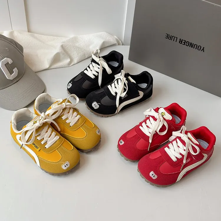 儿童宝宝德训鞋女童男童韩版软底运动鞋户外鞋四季春秋小苹果可爱