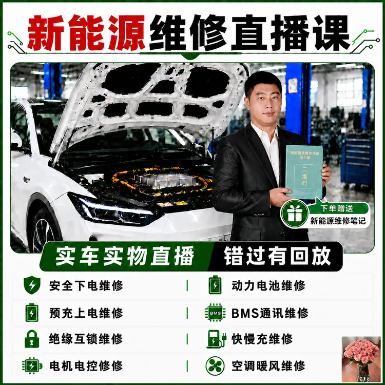 新能源故障诊断技巧直播课(配实物笔记) 本地生活服务 (培训)商品图