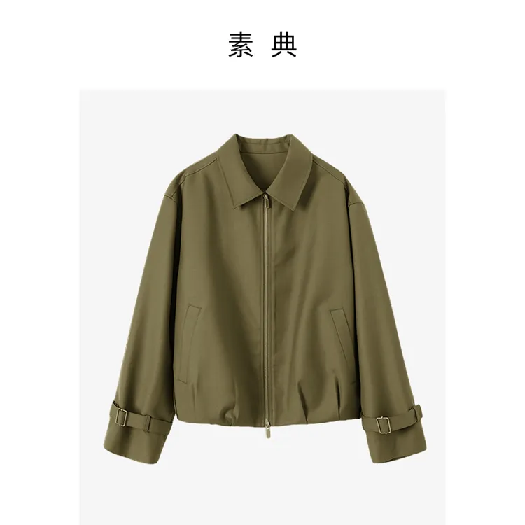 素典【潮流胶片】秋季轻职风女士上衣气质简约韩系时尚百搭宽松4920