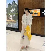 SHAOER【明信片】设计感圆领宽松显瘦不规则扣子开衫S725Z16435