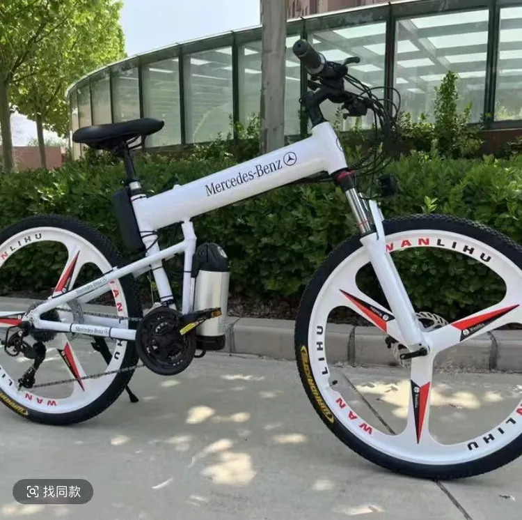 2025新款梅赛德斯奔驰自行车电助力三合一体折叠代步变速26寸27速