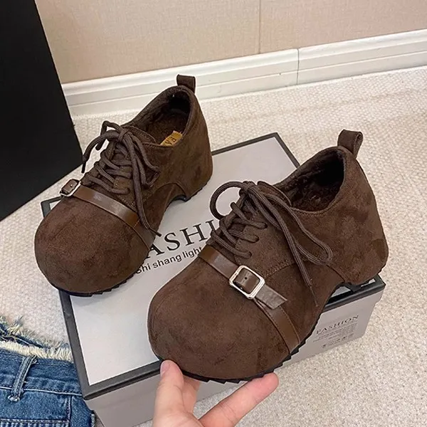 秋冬季加绒爆款内增高7cm厚底勃肯鞋女2025新款百搭时尚保暖女鞋