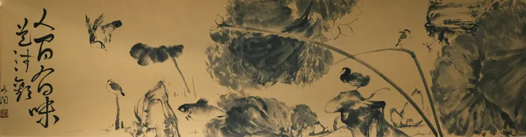 八大山人风格国画大写意花鸟