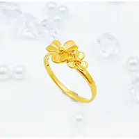 【国潮】足金999 双生花戒指 1.23 16圈口