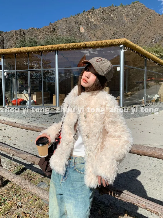 【毛毛外套】冬季新款暖融融毛毛保暖加厚款外套 ZYT25811