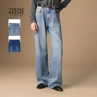 TeenieWeenie小熊25秋季新款复古舒适水洗直筒长裤女TTTJ254TW3K