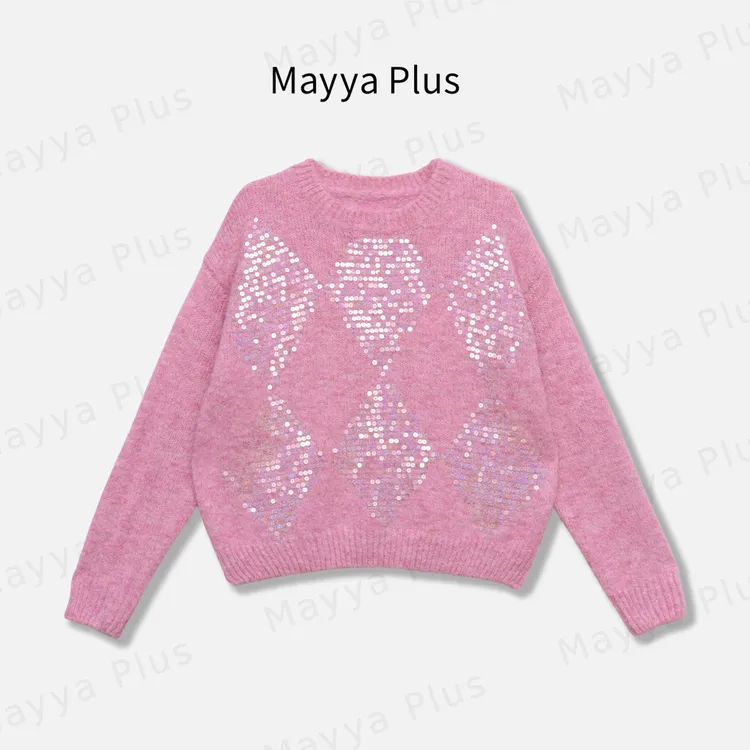 【蔷薇日记】Mayya Plus麦芽定制冬季新款气质针织衫毛衣女32547735