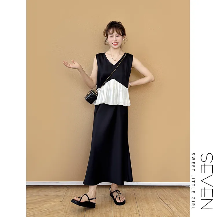 158现货|清凉法则⑧七七146小个子冰凉无袖背心两件套女夏小美说