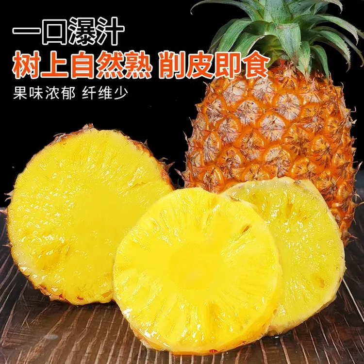 海南金钻凤梨新鲜水果当季应季正宗一级菠萝手撕大果整箱特产