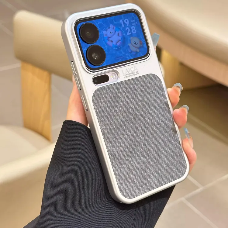 复古亚麻毛布纹适用小米17promax手机壳磁吸17pro新款17防摔硬壳