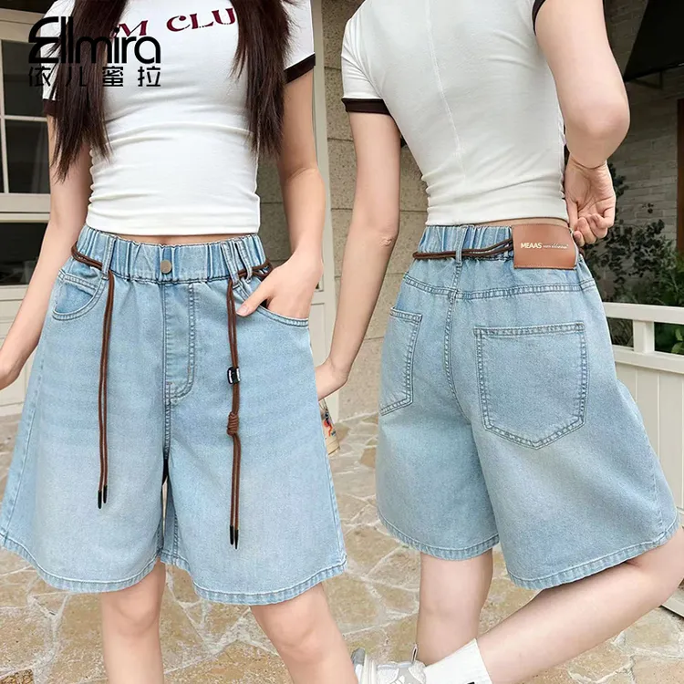 9324女童牛仔短裤四分裤薄款夏季休闲基础百搭2025新款中大童洋气