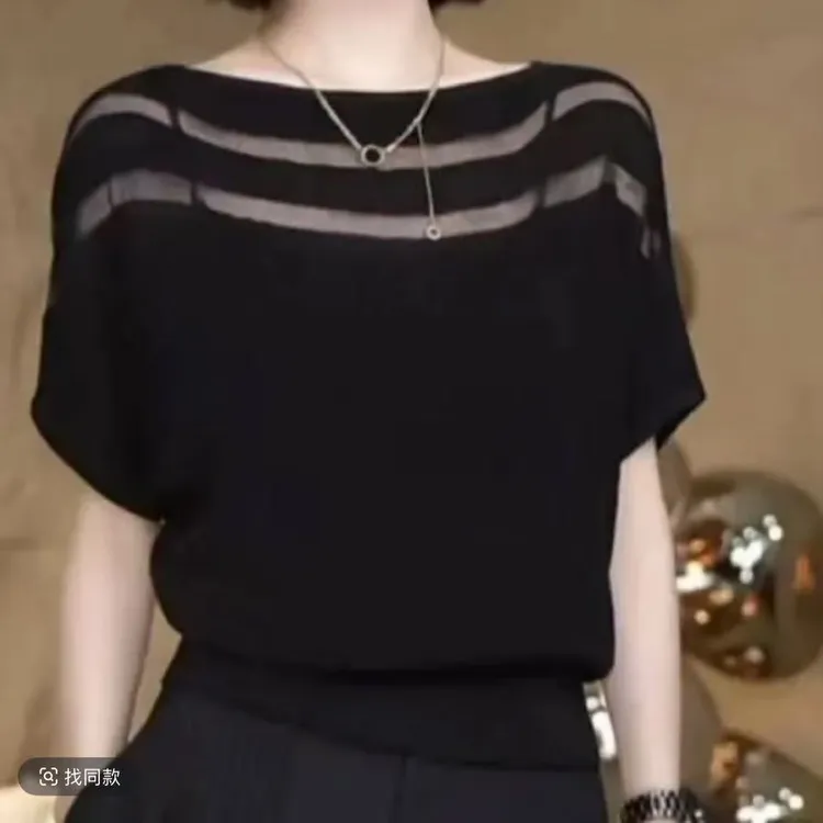 2025新款气质夏季宽松百搭减龄显瘦纯色时尚韩版小衫