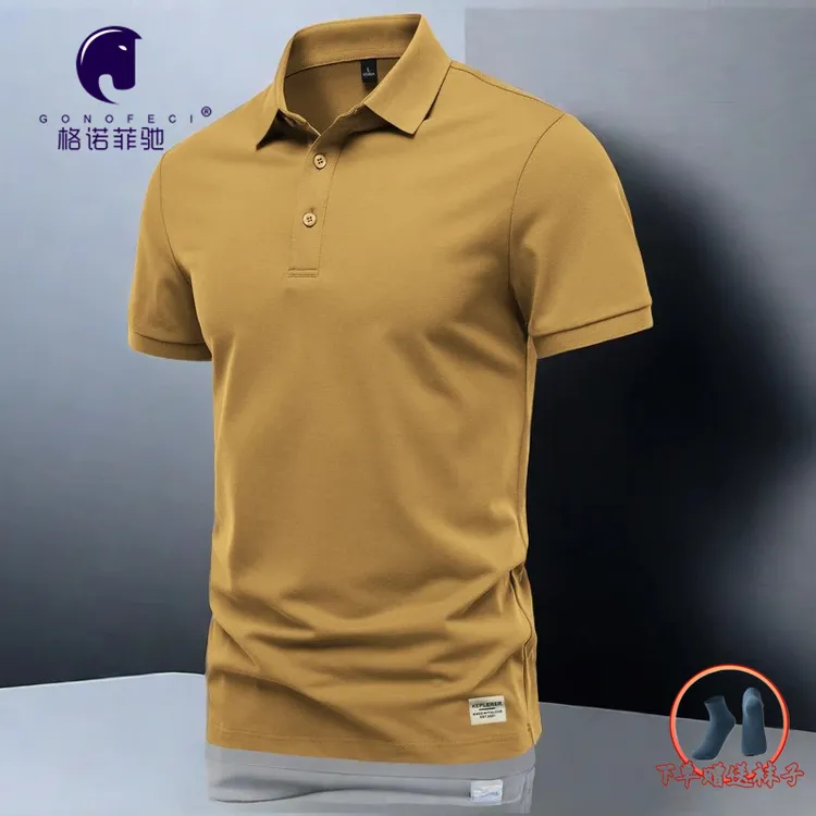 短袖潮流Polo衫男装时尚休闲夏季美式男士POLO衫男韩版纯色水洗