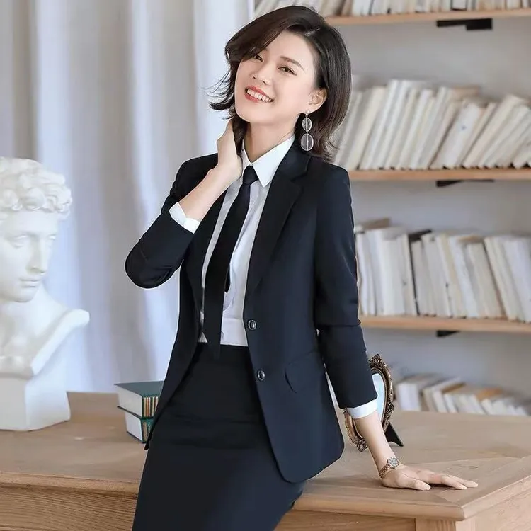 春季上新秋冬职业女西装面试上班工作服时尚西装套装西服套装穿搭