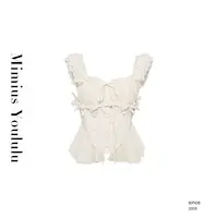 【mimius】肉肉 纯欲风蝴蝶结设计轻熟吊带上衣 G07115