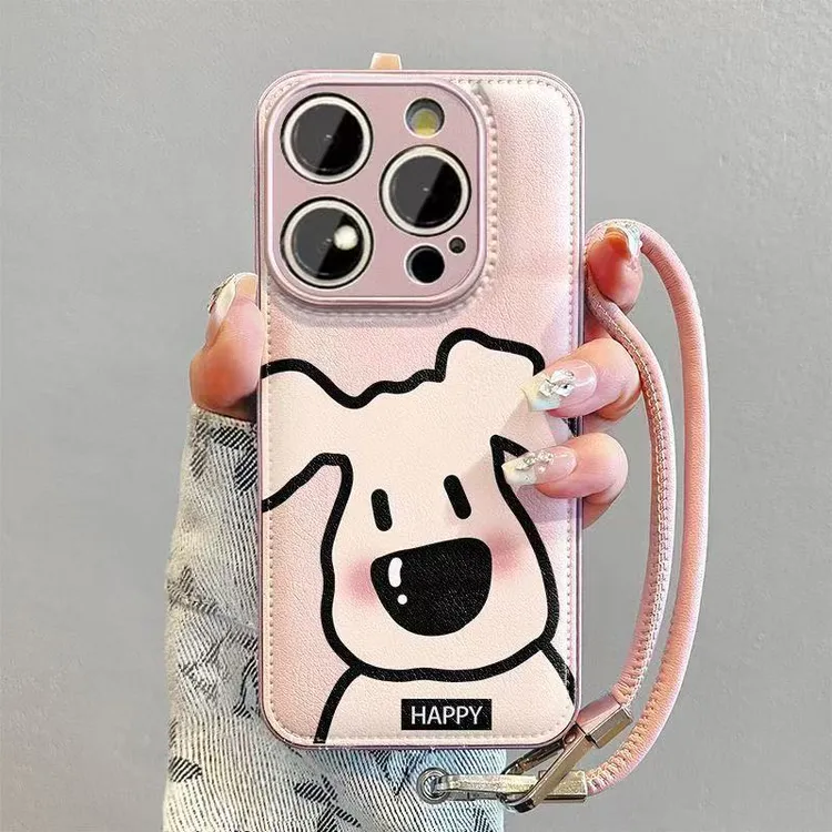 秋冬款快乐小狗适用苹果17promax/17Air手机壳小米vivo华为oppo套