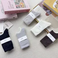 6304 五双女袜秋冬保暖韩系中筒袜