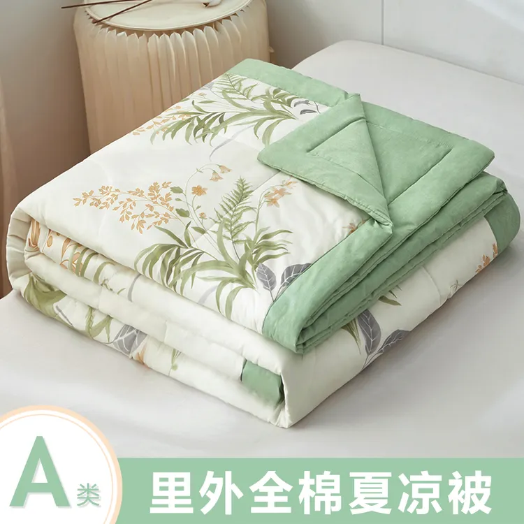 【云瑾】里外全棉夏凉被亲肤纯棉空调被夏季可机洗薄款家用棉花被