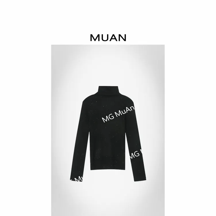 木岸MUAN:《星光打底》定制高级百搭亮片长袖针织打底上衣女DG3-049