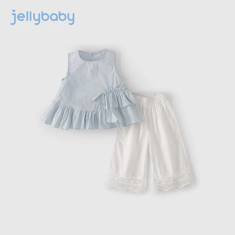 jellybaby杰里贝比套装女童洋气无袖娃娃领夏装 ZTG202602126