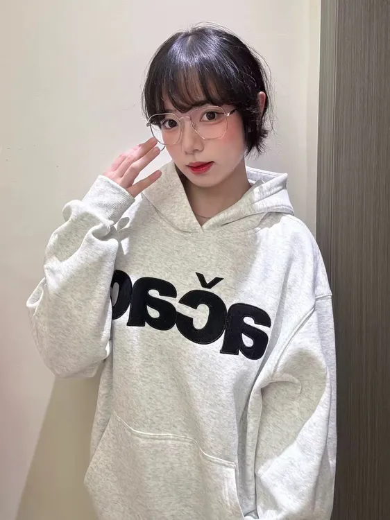 袖口拉链口袋美式潮牌刺绣连帽男款卫衣女设计感早秋休闲宽松上衣