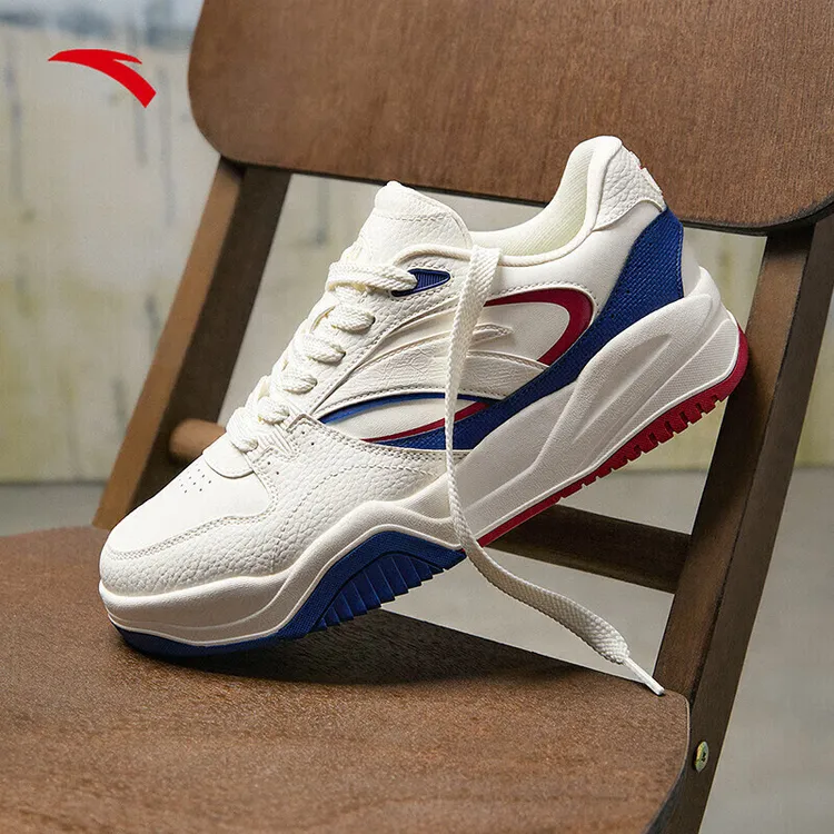 安踏男鞋波浪鞋2025新款春季板鞋官方正品休闲鞋子透气运动鞋男D