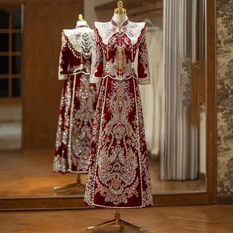 秀禾服2025新款中式婚服大码胖mm200斤新娘出嫁衣礼服重工出阁服