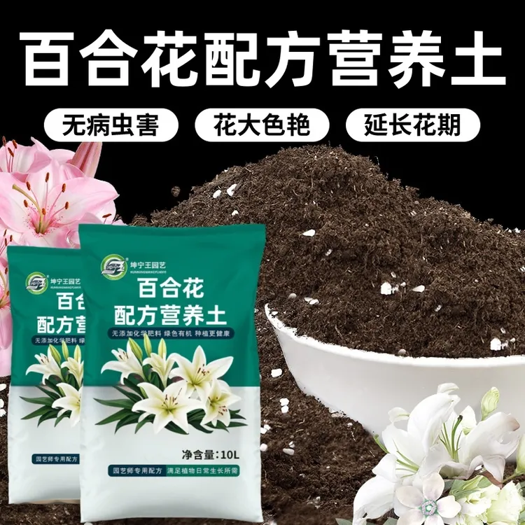 种百合花配方营养土养花专用通用种球土泥土种花土壤种植土肥料