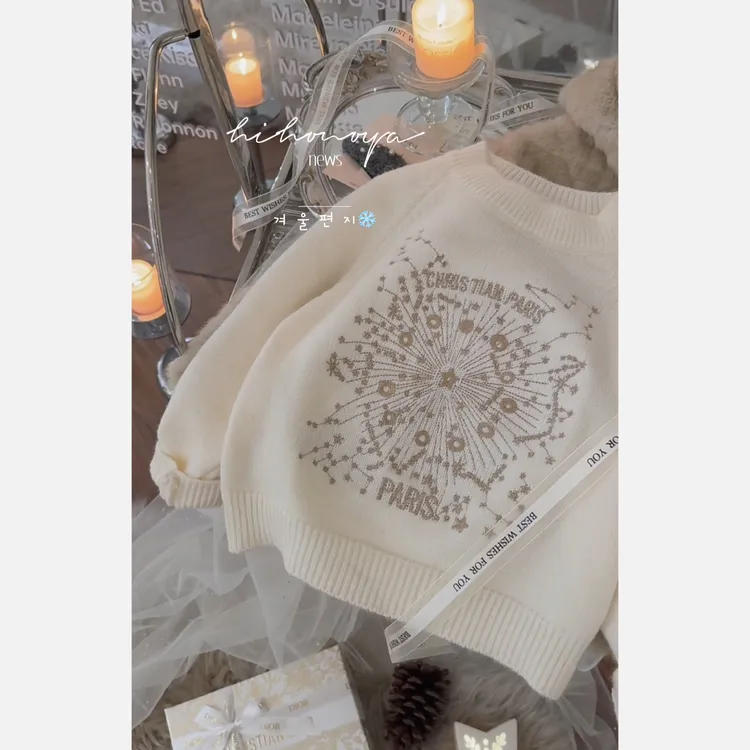 【十二星座】11Hihoniya~2025冬季亲子星座刺绣轻奢温柔显瘦毛衣