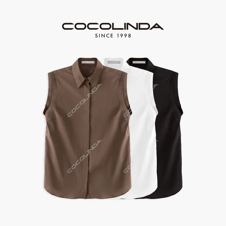 COCOLINDA | B款棉质显瘦老钱坎袖衬衫K3285