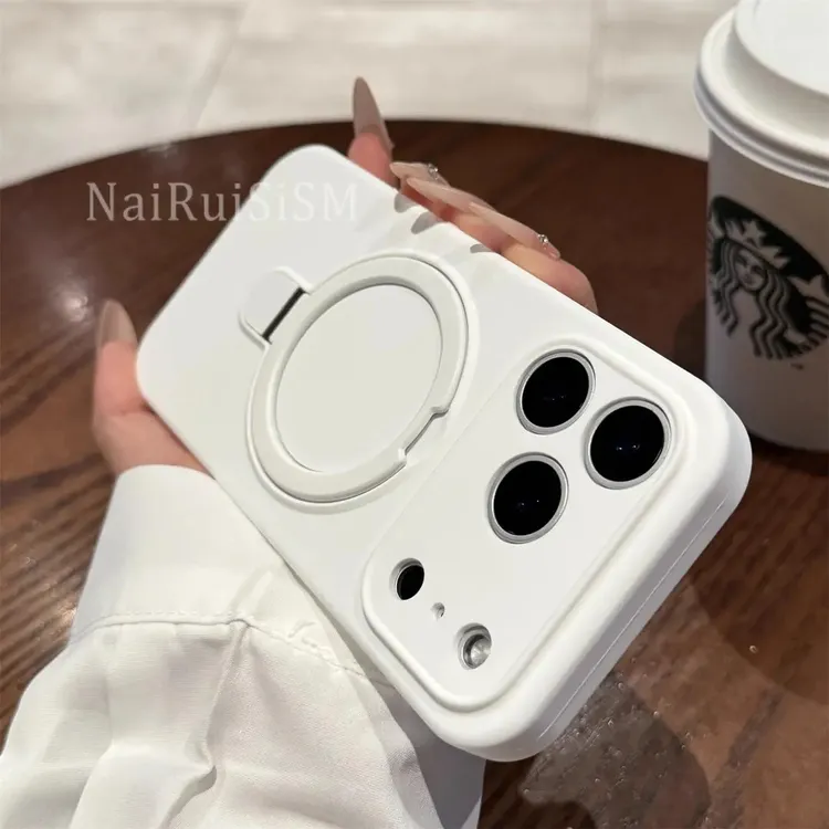 适用苹果17promax手机壳新款17液态硅胶17pro高级感磁吸支架air硬