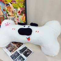 【福】恒君毛绒玩具骨头白色抱枕1个【70cm】（测量误差2~4cm）