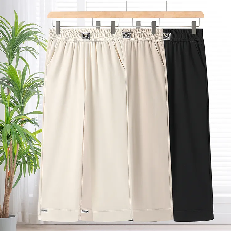 洋气妈妈休闲裤时尚松紧腰阔腿裤高腰裤夏季薄款百搭中年女长裤子