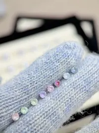 钛钢耳饰 4mm华子摩卡耳钉白色轻奢简约精致复古养耳洞经典小众