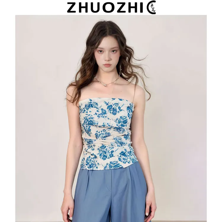 [特价]法式度假风碎花背心吊带2025夏季新款高级感百搭显瘦上衣