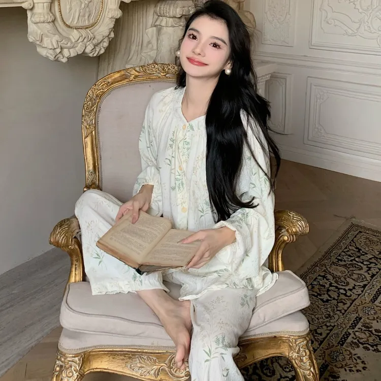 【枝繁叶茂】 艺术小众设计师轻薄柔软舒适亲肤家居服套装