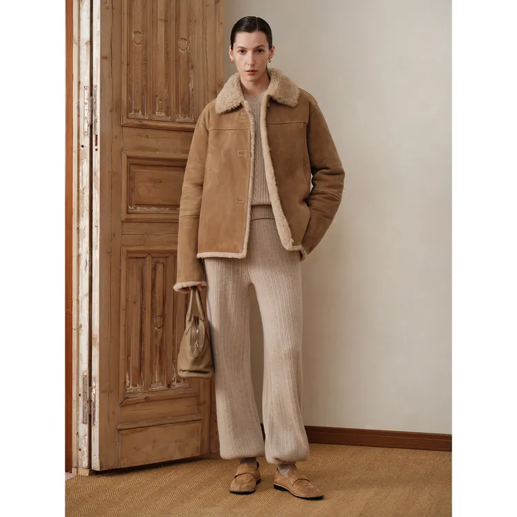 MSBEAST/野兽小姐翻领双面穿意大利“洛莱"皮毛一体外套丨秋野寻踪