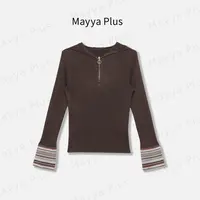 【漫调】Mayya Plus麦芽定制气质显瘦流光风毛织上衣32537303