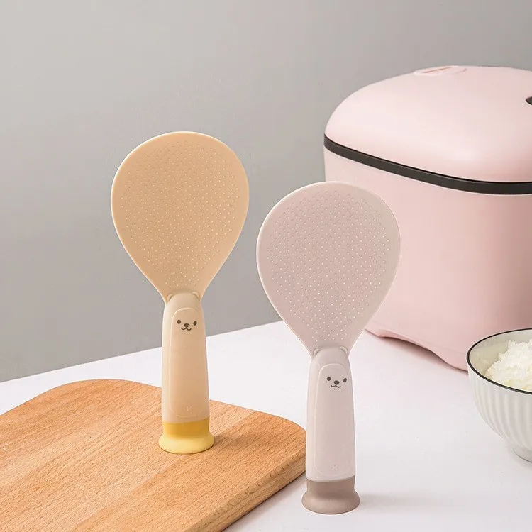 吸盘式饭勺耐高温可立式不粘米盛饭厨房电饭煲食品级站立家用不沾