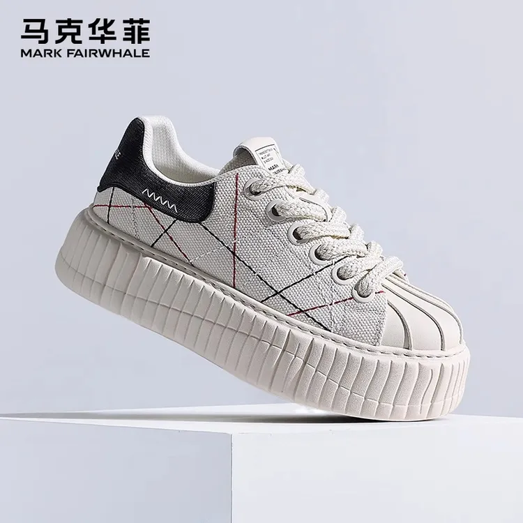 马克华菲小白鞋男款鞋子爆款贝壳头板鞋百搭2025新款休闲百搭男鞋