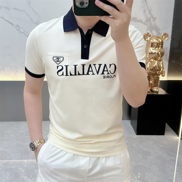 度尚-夏季新款男士轻奢高品质薄款时尚潮流休闲翻领POLO衫短袖