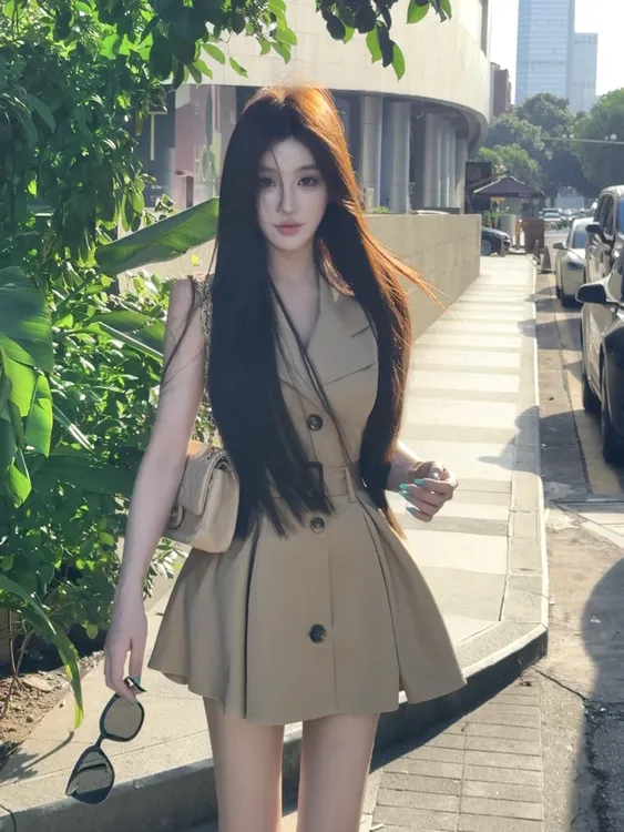 WW原创「时夏有风」夏季气质休闲风女装轻奢时尚洋气小众连衣裙