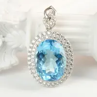 【小北好物】S925银托帕石吊坠【多样性发一件】2QH161X365