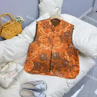 【金枝】中式国风百搭时尚单排扣提花女生上衣马甲MJ12
